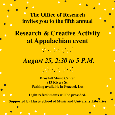 2023 Research and Creative Activity at Appalachian Event